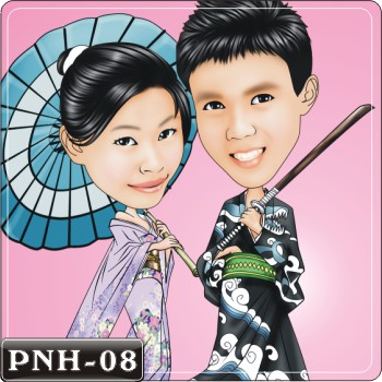 人像-Q版彩繪情侶雙人Q版漫畫情侶雙人Q版漫畫-PNH-08